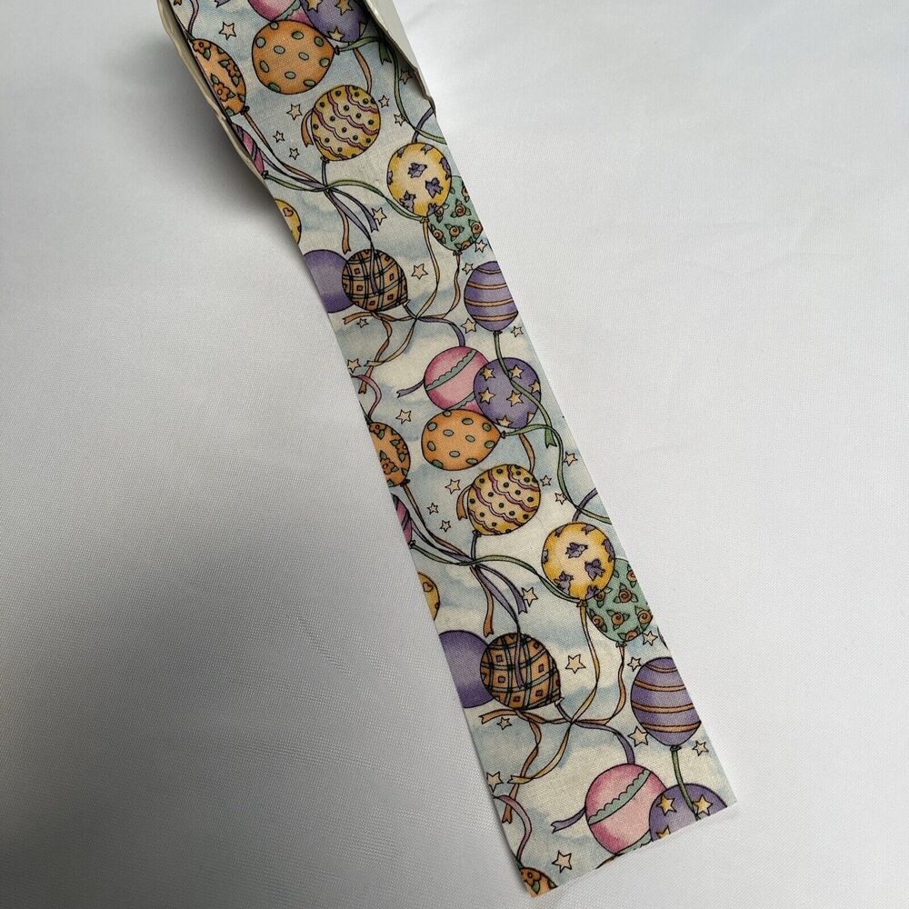 Vintage Ribbon Pastel Balloons Pattern 2.625 Inch x 11.3 yds 100% Cotton Lion